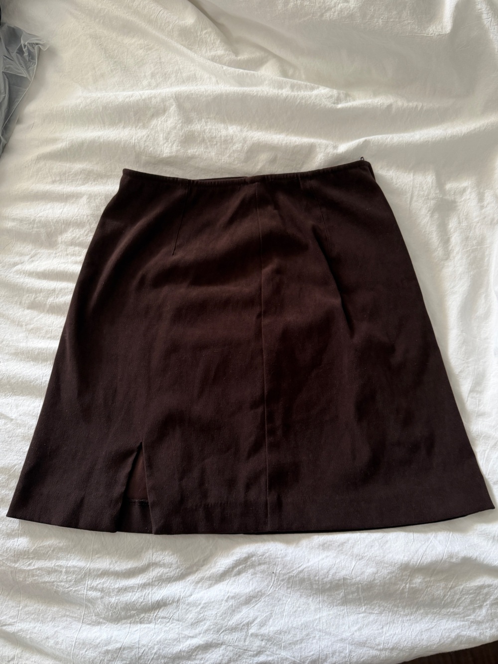 Vintage Express Brown Suede High Waisted Women's A-Line Skirt
